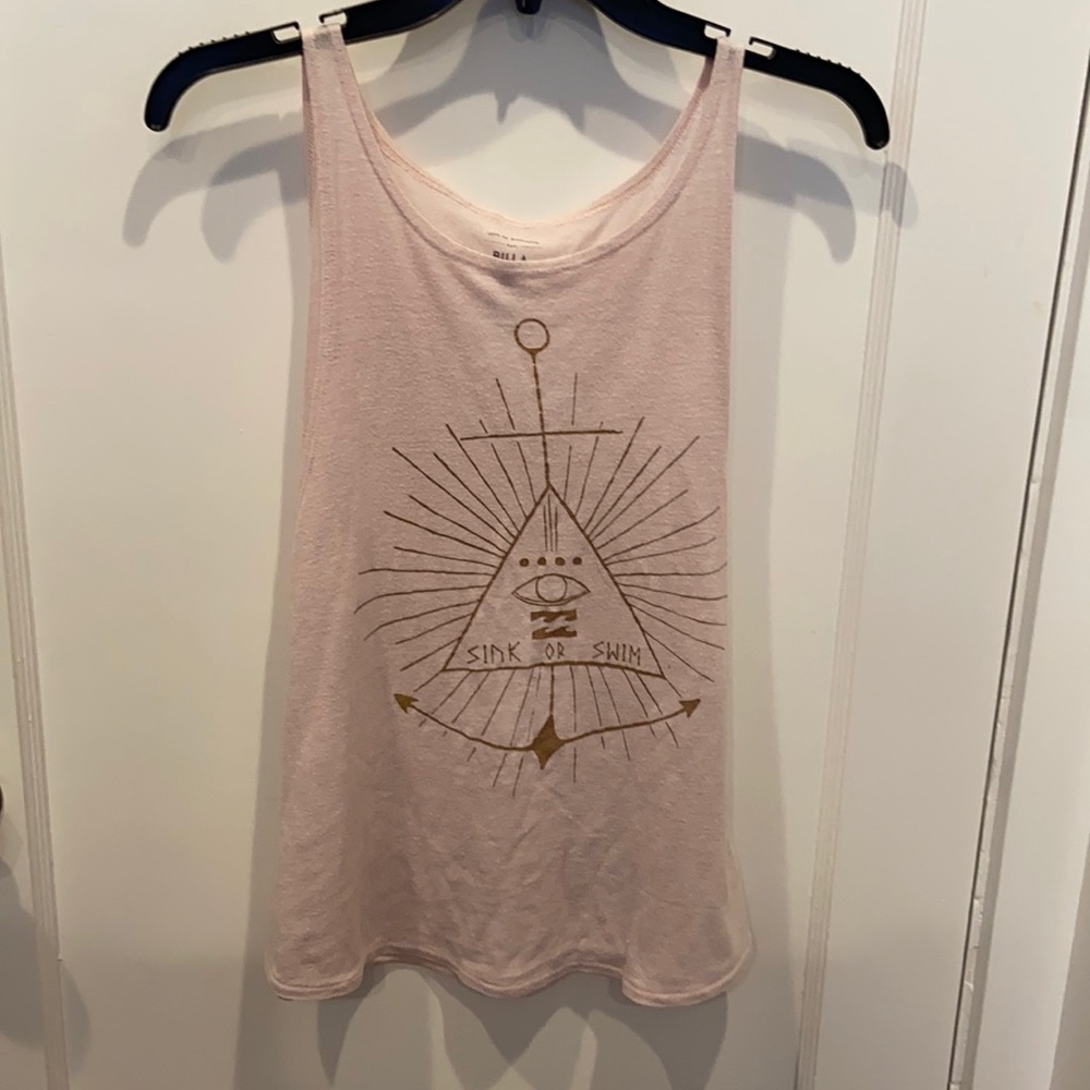 Sheer billabong pink tank top